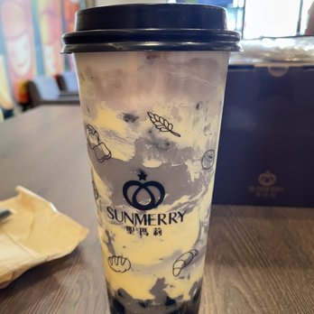 Sunmerry Bakery - Taro Milk Tea with salted cheese and boba - Coffee & Tea Near Me - Monterey Park, California Sunmerry Bakery - Taro Milk Tea with salted cheese and boba - Coffee & Tea Near Me - Monterey Park, California