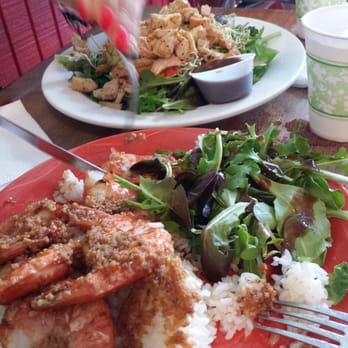 Bogart's Cafe - Shrimp plate and chicken salad. - Breakfast & Brunch Near Me - Honolulu, Hawaii