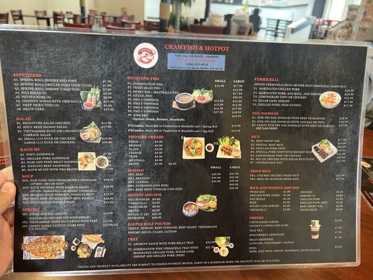 Menu photo 1 Crawfish & Hotpot Seattle, WA