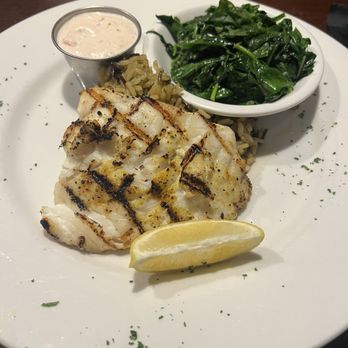 Middle Grounds Grill - Yellow grouper and spinach - Seafood Near Me - Treasure Island, Florida
