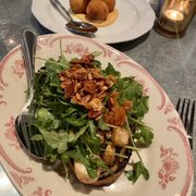 Photo of Bar La Grassa - Minneapolis, MN, United States. Octopus Bruchetta and Arancini