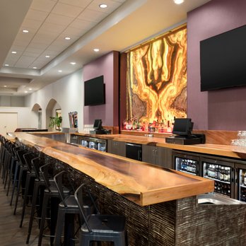 Features Bar & Restaurant - Another angle of our beautiful wooden bar - Bars Near Me - Fort Wayne, Indiana