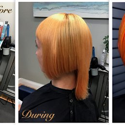 Before.. During.. After!! Made by Theresa!! #bobhawk #redsky #tingesalon #Hair_By_Cozzette