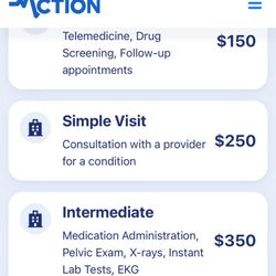 Action Urgent Care - Los Gatos - Prices on THEIR website.