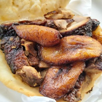 Allwyn's Bakery - Jerk Chicken sandwich with Plantains. - Caribbean Near Me - Toronto, Ontario Allwyn's Bakery - Jerk Chicken sandwich with Plantains. - Caribbean Near Me - Toronto, Ontario