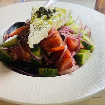 Lefkes Estiatorio - Greek salad, No greens. Authentic - Mediterranean Near Me - Delray Beach, Florida