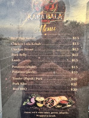 Menu photo 1 Kara Bala BBQ Tujunga, CA