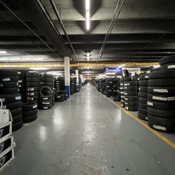 The New Tire Club - Inside warehouse. We went to 3 places before we found The Tire Club who had exactly what we needed.