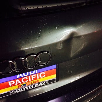 T Bell Dent Restoration - Audi with a trunk dent - Mobile Dent Repair Near Me - Los Angeles, California