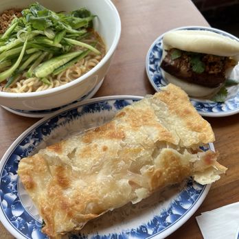 Joy - Thousand Layer Pancake with Egg and Cheese Pork belly Bao - Taiwanese Near Me - Los Angeles, California Joy - Thousand Layer Pancake with Egg and Cheese Pork belly Bao - Taiwanese Near Me - Los Angeles, California