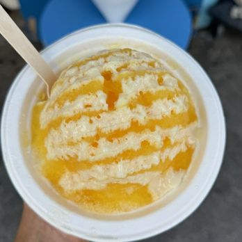 Waiola Shave Ice - lilikoi with ice cream and condensed milk - Ice Cream & Frozen Yogurt Near Me - Honolulu, Hawaii