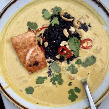 Everly - Butternut Squash Forbidden Rice Curry with Salmon - New American Near Me - Madison, Wisconsin