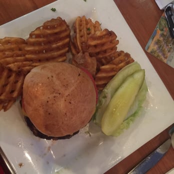Hobo's Cafe - Cheeseburger with waffle fries - New American Near Me - Key Largo, Florida