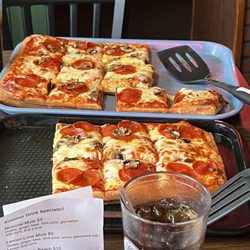 Hotel Loyal Pizza - Thick crust original pizza.