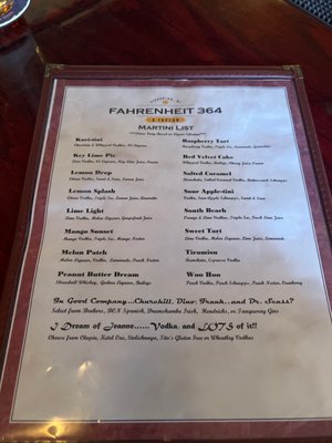 Menu photo 1 Fahrenheit 364 Stoughton, WI