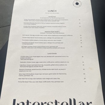 Interstellar - Obligatory menu shot - flip side - Coffee & Tea Near Me - Santa Monica, California Interstellar - Obligatory menu shot - flip side - Coffee & Tea Near Me - Santa Monica, California