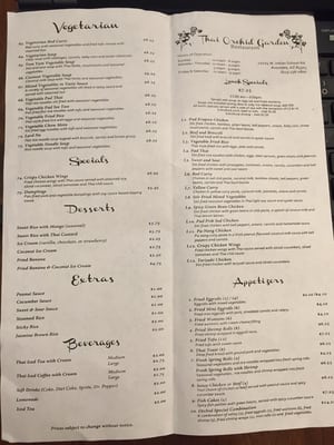 Menu photo 8 Thai Orchid Garden Restaurant Avondale, AZ