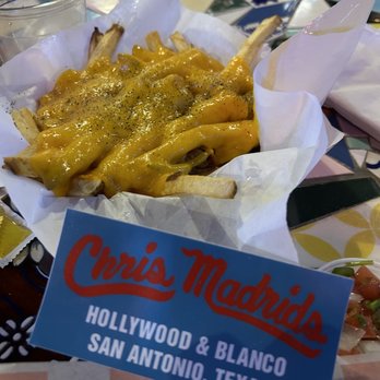 Chris Madrid's - Cheese fries , best that I've tasted. Real cheese! - Burgers Near Me - San Antonio, Texas Chris Madrid's - Cheese fries , best that I've tasted. Real cheese! - Burgers Near Me - San Antonio, Texas