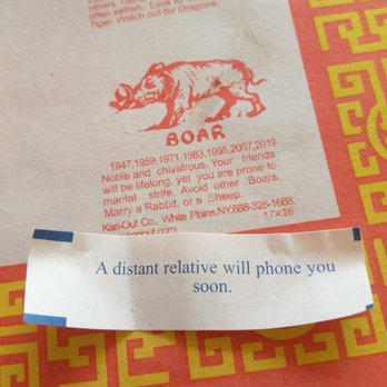 China Cafe - The first actual fortune I have seen in a Chinese fortune cookie in a decade. It came true two weeks later. - Chinese Near Me - Flagler Beach, Florida