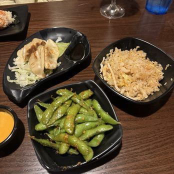 Ohayo Sushi - Spicy Garlic Edamame Gyoza Chicken Fried Rice - Sushi Bars Near Me - Webster, Texas Ohayo Sushi - Spicy Garlic Edamame Gyoza Chicken Fried Rice - Sushi Bars Near Me - Webster, Texas