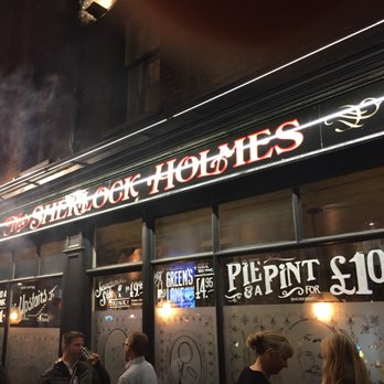 Sherlock Holmes - Outside the Sherlock Holmes pub and restaurant, the pub was packed so people were drinking outside. - Pubs Near Me - London, XGL Sherlock Holmes - Outside the Sherlock Holmes pub and restaurant, the pub was packed so people were drinking outside. - Pubs Near Me - London, XGL