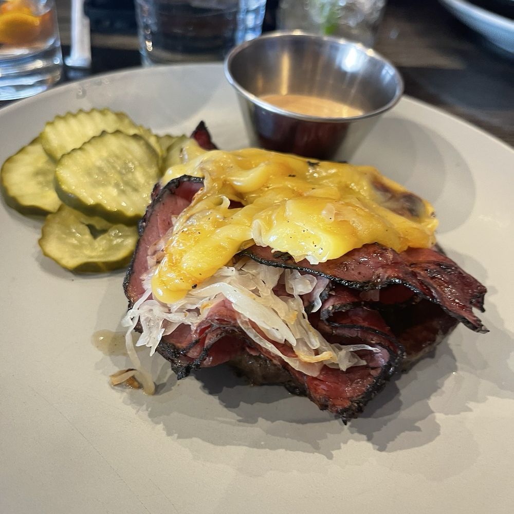 Raiders Tavern & Grill - Pastrami Burger-No Bun - American Near Me - Henderson, Nevada Raiders Tavern & Grill - Pastrami Burger-No Bun - American Near Me - Henderson, Nevada