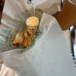 Rock Bottom Tavern - Pierogi appetizer with sour cream