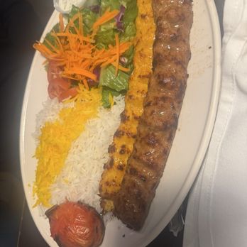 Ali Baba Persian Restaurant - 43. Combo Koobideh Kabob with upgrade of side salad. 11/2024 - Middle Eastern Near Me - Granada Hills, California