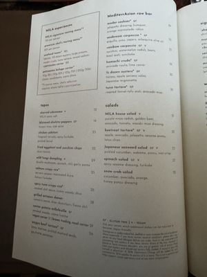 Menu photo 3 MILA Restaurant Miami Beach, FL Menu photo 3 MILA Restaurant Miami Beach, FL