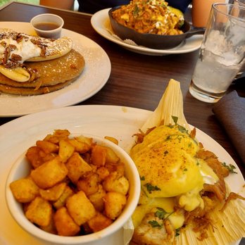 Hash Kitchen - Cristinas Tamale, Bluecorn Banana Foster Pancakes, and Hash Carnitas - Breakfast & Brunch Near Me - Chandler, Arizona Hash Kitchen - Cristinas Tamale, Bluecorn Banana Foster Pancakes, and Hash Carnitas - Breakfast & Brunch Near Me - Chandler, Arizona