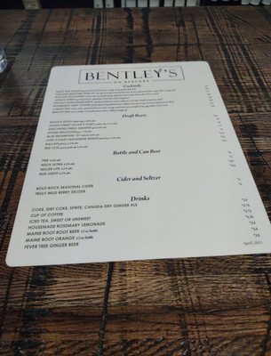 Menu photo 5 Bentley's on Bedford Lynchburg, VA