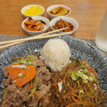 Bop Joa - Bulgogi rice and japchae platter - Korean Near Me - Sachse, Texas Bop Joa - Bulgogi rice and japchae platter - Korean Near Me - Sachse, Texas