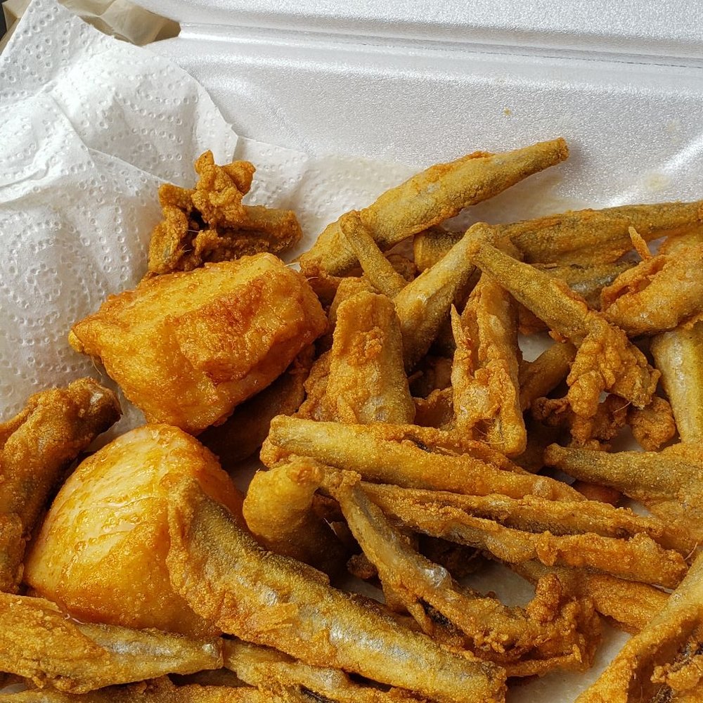 Klein Seafood - a container of fried fish and fries - Seafood Markets Near Me - Akron, Ohio