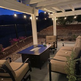 Basso patio furniture and Fire table. Basso patio furniture and Fire table.
