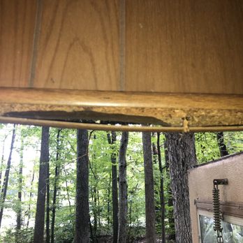 Aquia Realty - Back door falling apart from leaking because it doesn't seal - Property Management Near Me - Stafford, Virginia