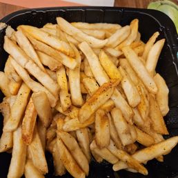 Fries as side in family meal Fries as side in family meal