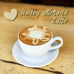 Parabola Coffee Roasting Co - Honey Almond Latte- raw honey, almond extract + espresso.  Iced or hot!