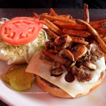 Twede's Cafe - Mushroom Swiss burger + fries. - American Near Me - North Bend, Washington Twede's Cafe - Mushroom Swiss burger + fries. - American Near Me - North Bend, Washington