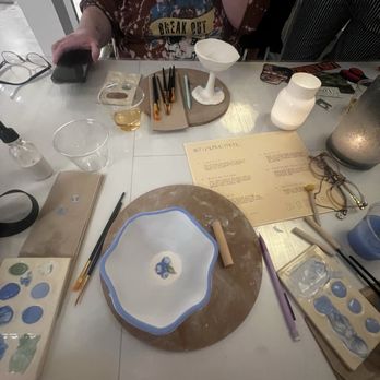 Two Faced Ceramics - Pottery painting at the opening night of their art lounge! - Art Classes Near Me - West Hollywood, California Two Faced Ceramics - Pottery painting at the opening night of their art lounge! - Art Classes Near Me - West Hollywood, California