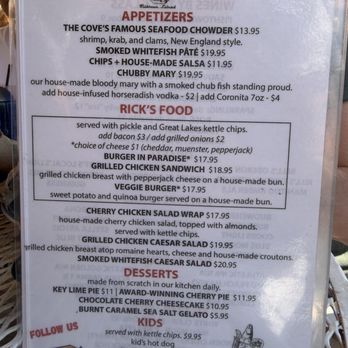 Rick's Cafe - Menu - American Near Me - Leland, Michigan