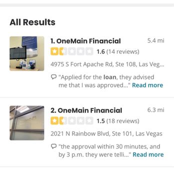 OneMain Financial - The reviews are terrible at every location. - Installment Loans Near Me - Las Vegas, Nevada OneMain Financial - The reviews are terrible at every location. - Installment Loans Near Me - Las Vegas, Nevada