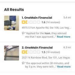 OneMain Financial - The reviews are terrible at every location.