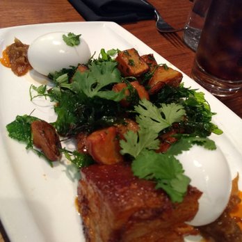 Chambers - The pork belly egg brunch plate. Skin was chewy :( - New American Near Me - San Francisco, California