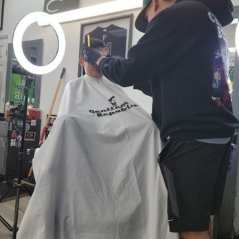 The Cutting Room Barbering - My younger son and Alan. This dude cuts my son's hair so clean. - Barbers Near Me - Chino, California The Cutting Room Barbering - My younger son and Alan. This dude cuts my son's hair so clean. - Barbers Near Me - Chino, California