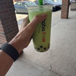 Boba Love - Honeydew Boba milk tea.