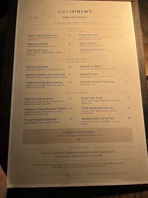 Menu photo 1 FinePrint Calgary, AB