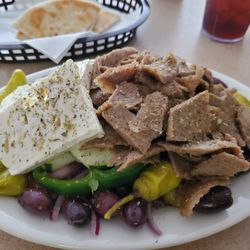 Mr Greek Restaurant - Horiatiki Salad w/gyro meat
