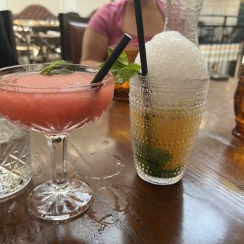 Succotash Prime - Mint julep and frozen peach drink - Southern Near Me - Washington, DC, District of Columbia