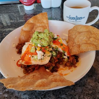 Silver Diner - Bison chorizo hash....excellent!! - Diners Near Me - Woodbridge, Virginia Silver Diner - Bison chorizo hash....excellent!! - Diners Near Me - Woodbridge, Virginia