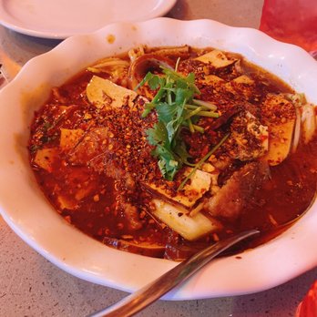 Szechwan Garden - Water boiled beef and bean curd (We did half beef, half bean curd) - Chinese Near Me - Chandler, Arizona
